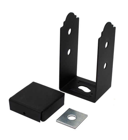 Simpson Strong-Tie APB66R Outdoor Accents® Mission Collection® ZMAX®, Black Powder-Coated Post Base for 6x6 Rough