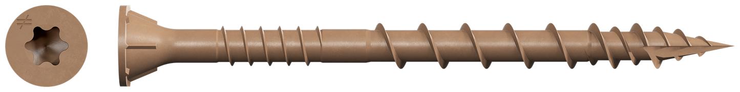 Simpson Strong-Tie DSVT212S Deck-Drive™ DSV WOOD Screw (Collated) — #10 x 2-1/2 in. T25 6-Lobe, Tan (1000-Qty)