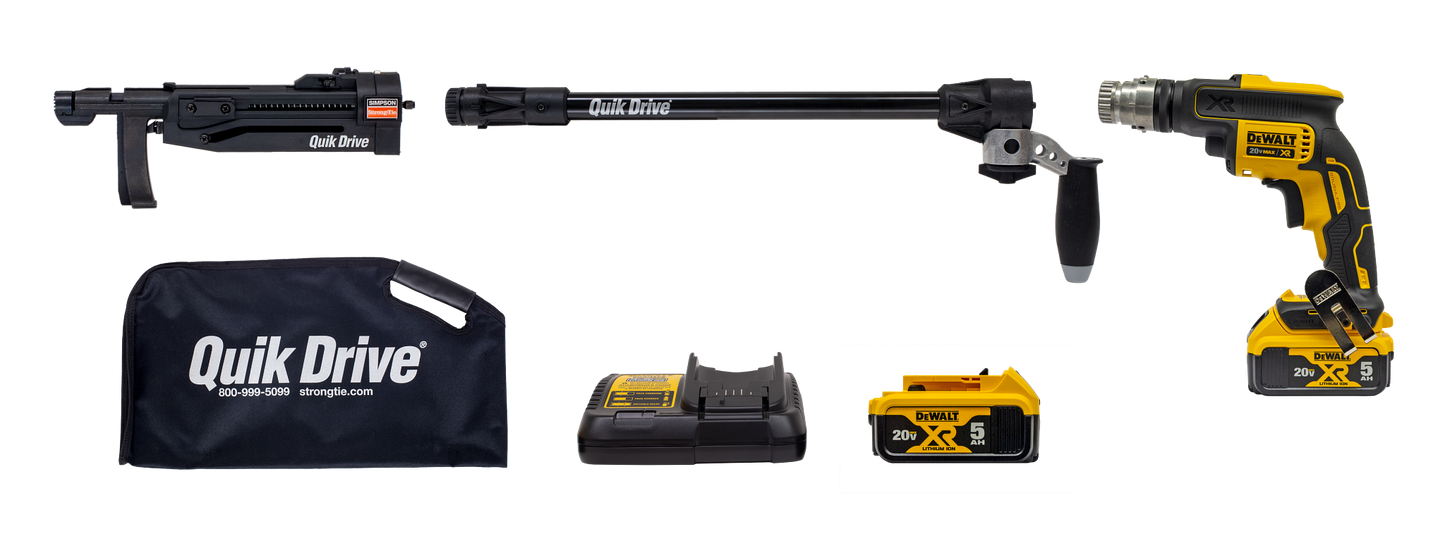 Simpson Strong-Tie PRO250G2DC2K Quik Drive® Cordless PRO250G2 Subfloor System w/ DeWalt® 2000 RPM Screwdriver Motor