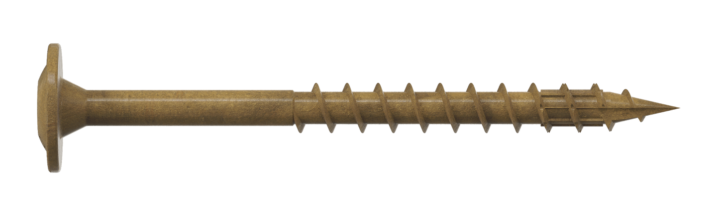 Simpson Strong-Tie CBT08200R300 Wafer-Head Construction Screw — #8 x 2 in. T20, Quik Guard®, Tan (300-Qty) (Pack of 6)