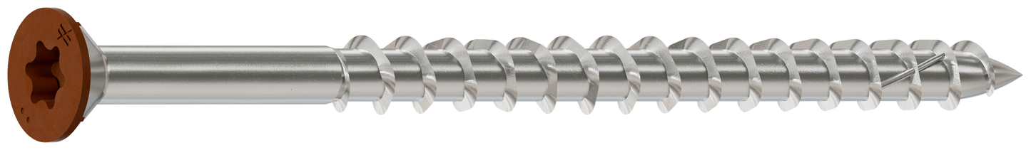 Simpson Strong-Tie S10300WPBTN01 Deck-Drive™ DWP WOOD SS Screw — #10 x 3 in. T-25, Flat Head, Type 305, Tan 01 (1750-Qty)
