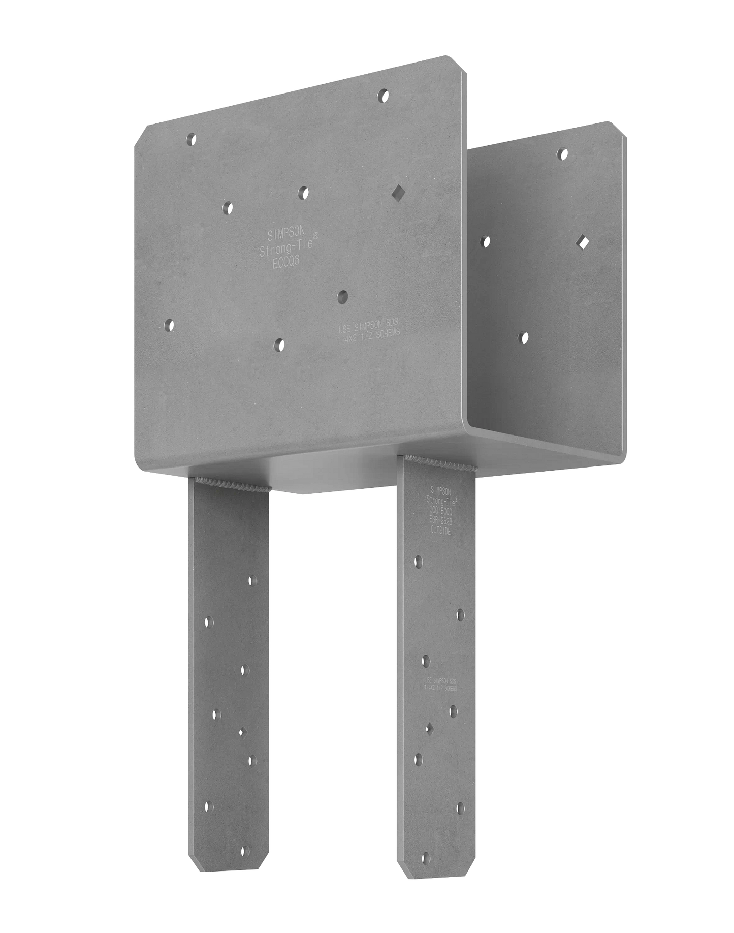 Simpson Strong-Tie ECCQ66SDS2.5 ECCQ™ End Column Cap for 6x Beam, 6x Post, with Strong-Drive® SDS Screws (Pack of 90)