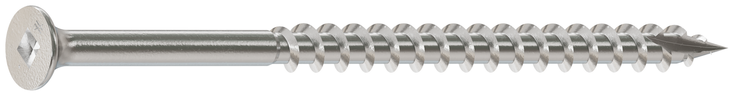 Simpson Strong-Tie T10350DB5 Bugle-Head Wood Screw, Square Drive — #10 x 3-1/2 in. #2 Square, Type 316 (5 lb.) (Pack of 6)