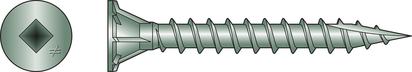 Simpson Strong-Tie CB3BLG114S CB3BLG Fiber-Cement Board Screw (Collated) — #10 x 1-1/4 in. #3 SQU (1500-Qty) (Pack of 100)
