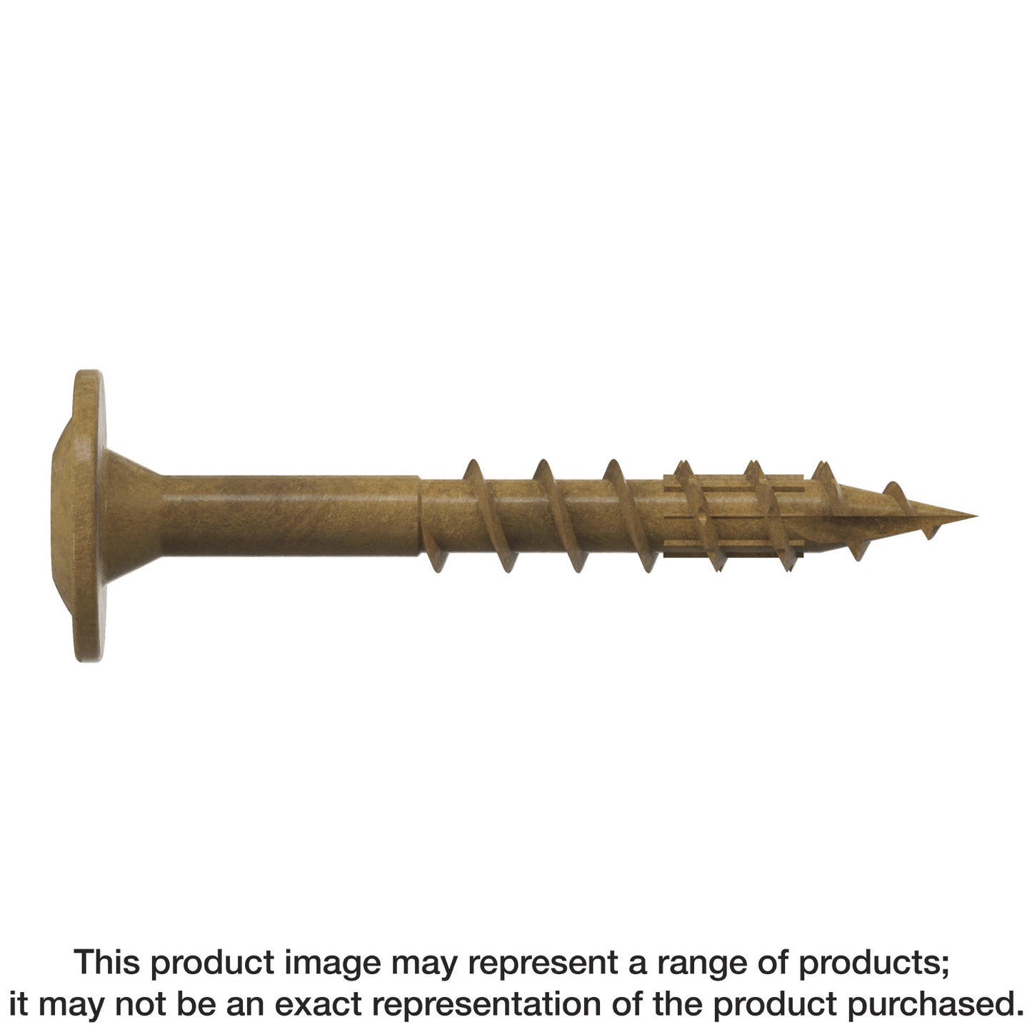 Simpson Strong-Tie CBT08114R300 Wafer-Head Construction Screw — #8 x 1-1/4 in. T20, Quik Guard®, Tan (300-Qty)