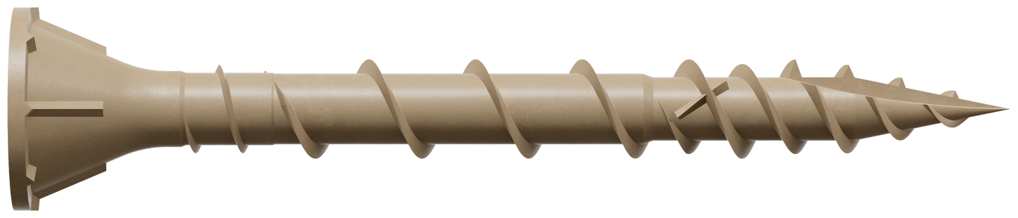 Simpson Strong-Tie DSVT158MB Deck-Drive™ DSV WOOD Screw — #8 x 1-5/8 in. T25, Flat Head, Quik Guard®, Tan (1750-Qty)