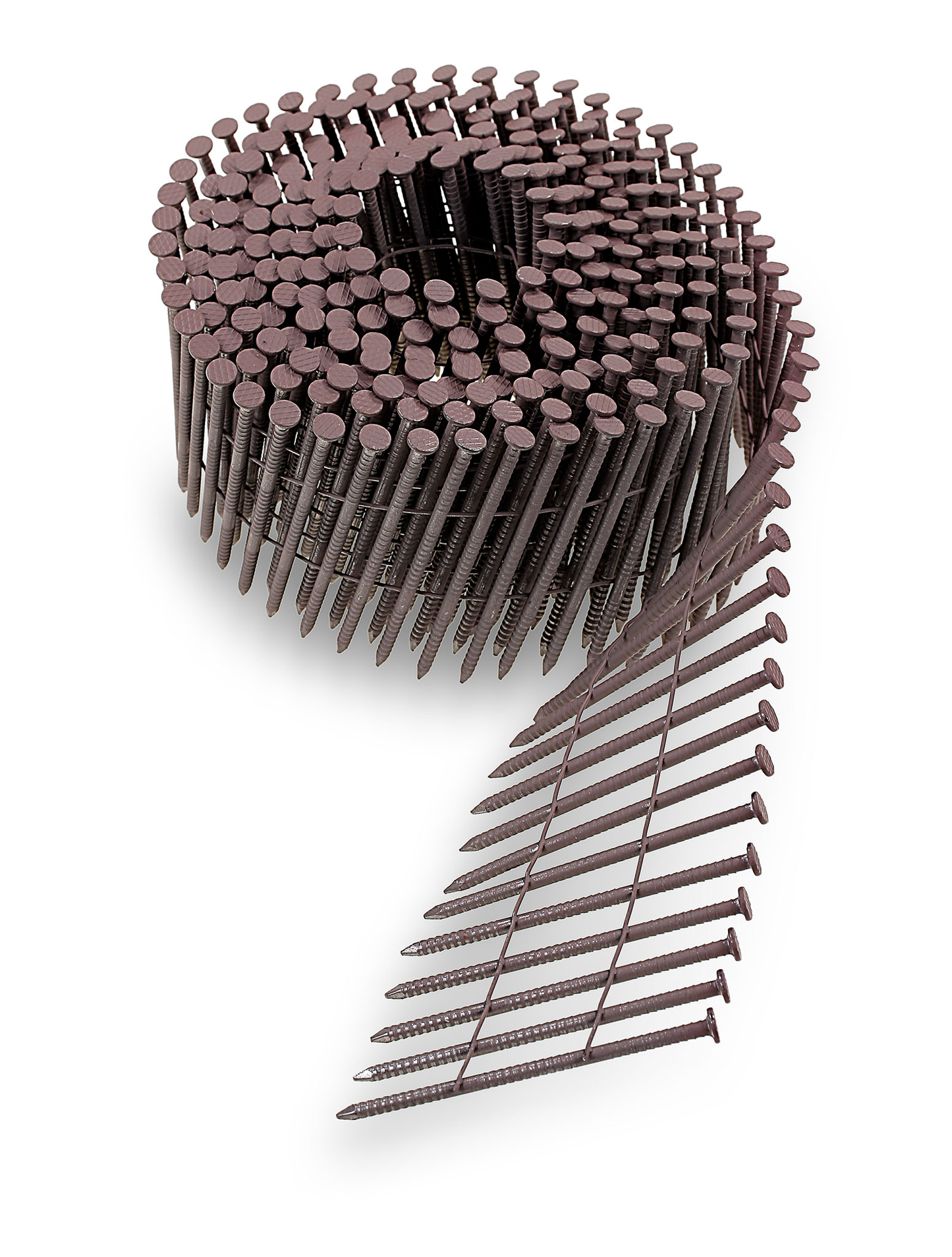 Simpson Strong-Tie S13A200CCR 15° Wire Coil, Painted Full Round Head, Ring-Shank Nail — 2 in. x .092 in. Type 304, Redwood (3600-Qty) (Pack of 90)
