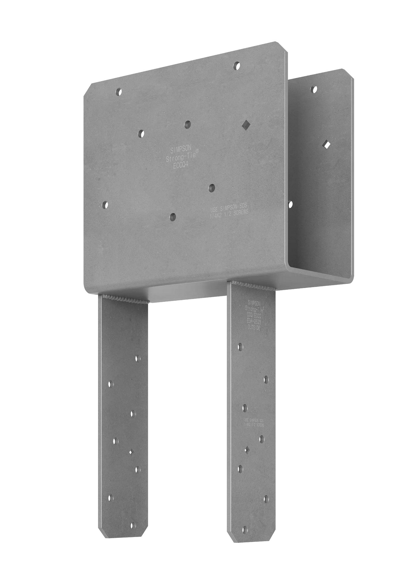 Simpson Strong-Tie ECCQ46SDS2.5 ECCQ™ End Column Cap for 4x Beam, 6x Post, with Strong-Drive® SDS Screws (Pack of 4)
