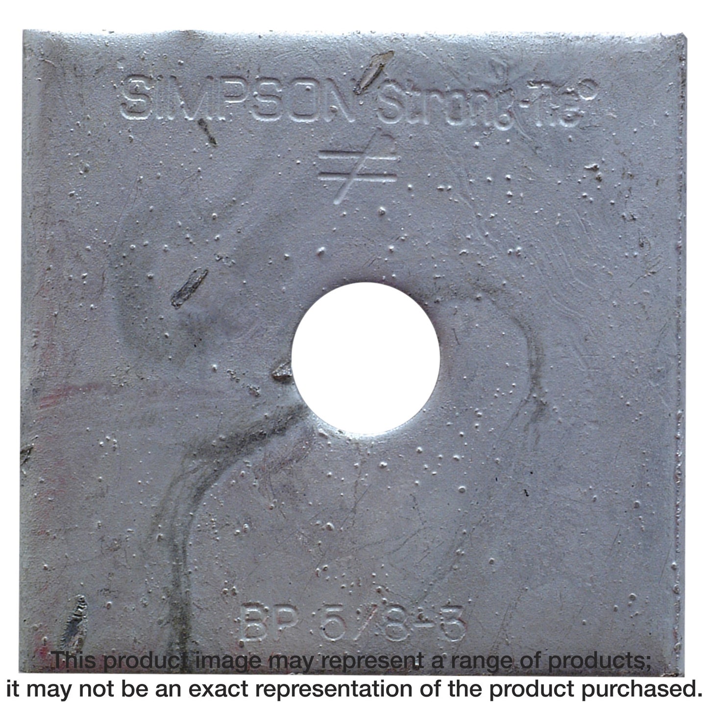 Simpson Strong-Tie BP 5/8-3HDG BP 3 in. x 3 in. Hot-Dip Galvanized Bearing Plate with 5/8 in. Bolt Dia. (Pack of 2000)
