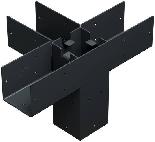 Simpson Strong-Tie SAGE-T44-KT1 Outdoor Accents® Sage System™ Black Powder-Coated Middle-T Connector for 4x4 with Screws