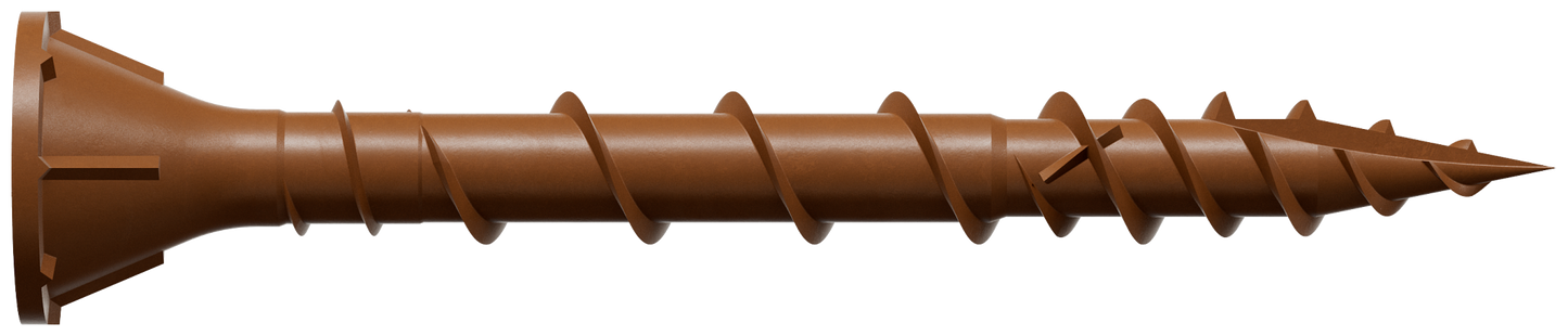 Simpson Strong-Tie DSVR158MB Deck-Drive™ DSV WOOD Screw — #8 x 1-5/8 in. T-25, Flat Head, Quik Guard®, Red (1750-Qty)
