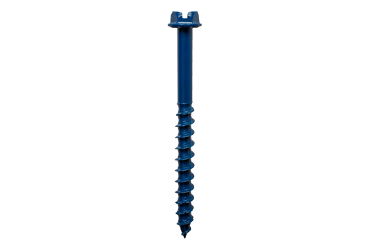 Simpson Strong-Tie TNT25400HC25 Titen Turbo™ — 1/4 in. x 4 in. Hex-Head Concrete and Masonry Screw, Blue (25-Qty)