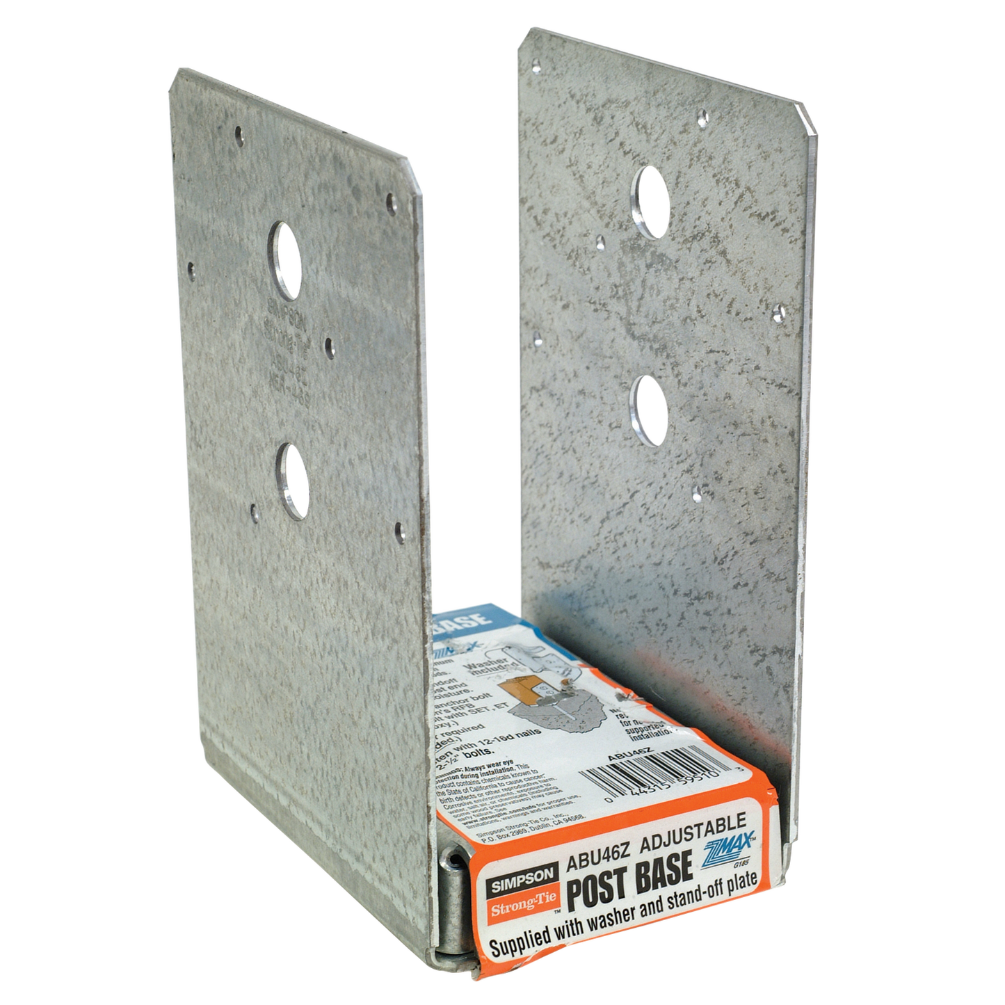 Simpson Strong-Tie ABU46Z ABU ZMAX® Galvanized Adjustable Standoff Post Base for 4x6