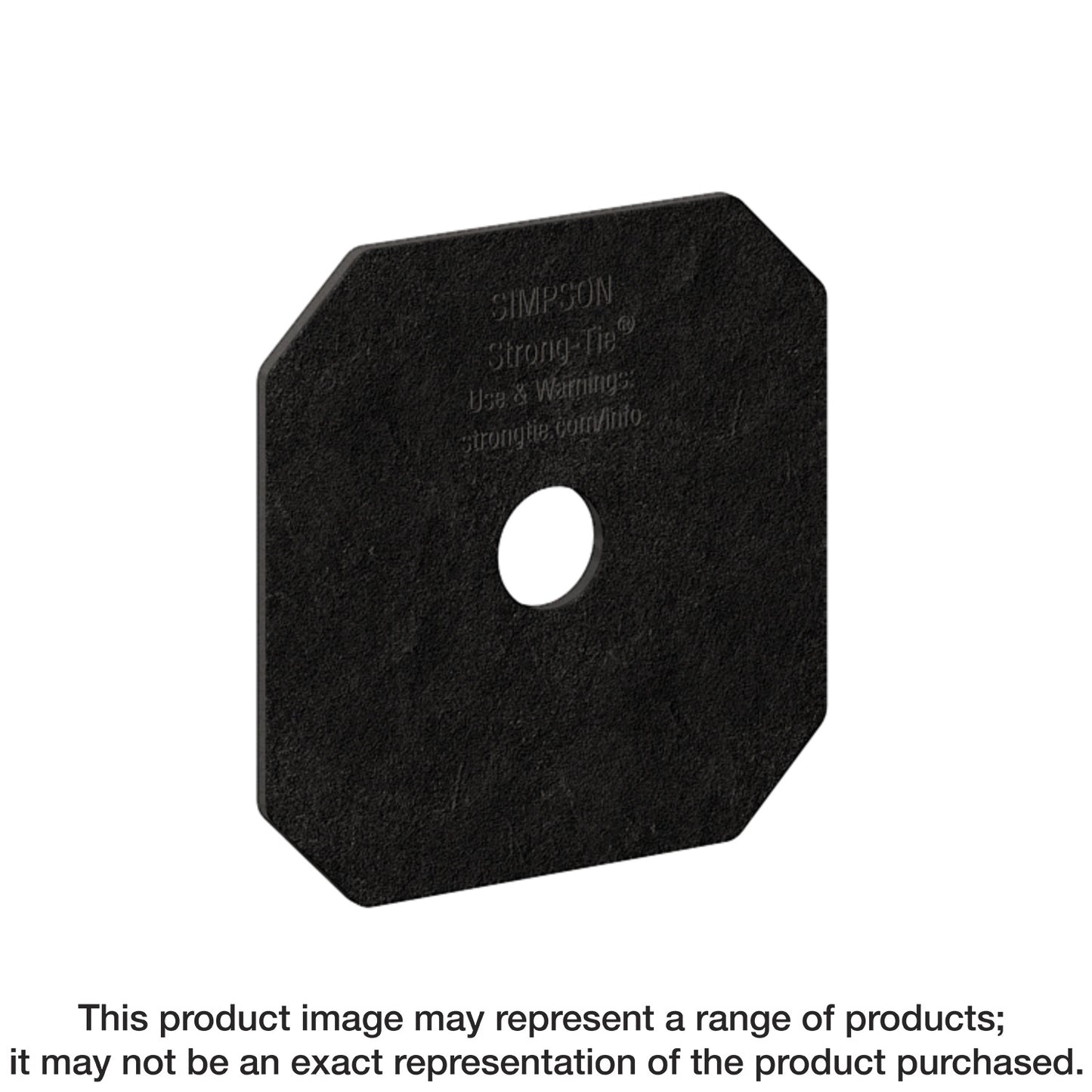 Simpson Strong-Tie APVDW56 Outdoor Accents® Avant Collection™ Z-MAX®, Black Powder-Coated Decorative Washer (Pack of 24)