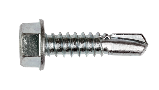 Simpson Strong-Tie E1B1414R100 Self-Drilling E Metal Screw — #14 x 1 in. 3/8-Hex, Clear Zinc (100-Qty) (Pack of 10)