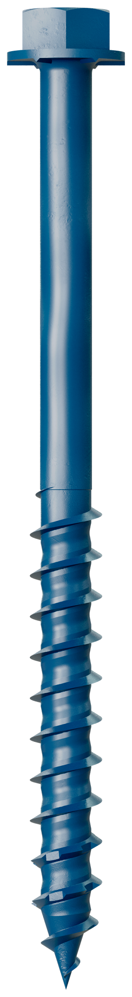 Simpson Strong-Tie TNT25314H Titen Turbo™ — 1/4 in. x 3-1/4 in. Hex-Head Concrete and Masonry Screw, Blue (100-Qty) (Pack of 360)