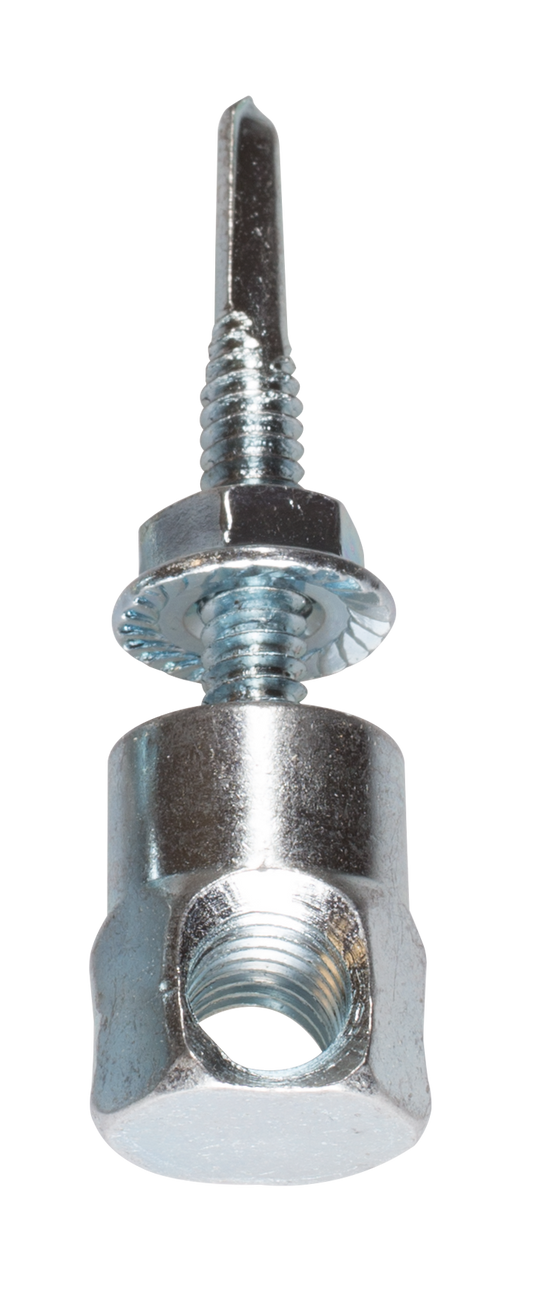 Simpson Strong-Tie RSH37112N-5 Steel Rod Hanger #12–20 x 1-1/2 in. Horizontal Threaded Anchor for 3/8 in. Rod w/ Nut (25-Qty)