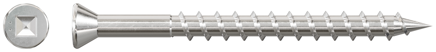 Simpson Strong-Tie SSDTH2S Trim-Head Screw — Sharp Point (Collated) — #7 x 2-1/2 in. #2 Square Type 305 (2000-Qty) (Pack of 100)