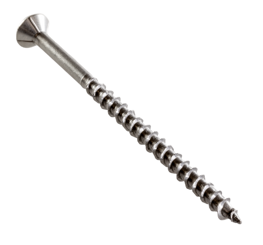 Simpson Strong-Tie T12400WP-RP5 Deck-Drive™ DWP WOOD SS Screw — #12 x 4 in. T-27, Flat Head, Type 316 (5-Qty)