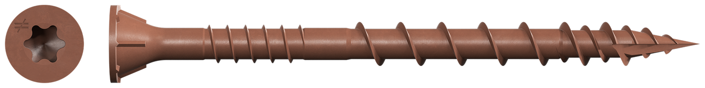 Simpson Strong-Tie DSVR212S Deck-Drive™ DSV WOOD Screw (Collated) — #10 x 2-1/2 in. T25 6-Lobe, Red (1000-Qty) (Pack of 100)