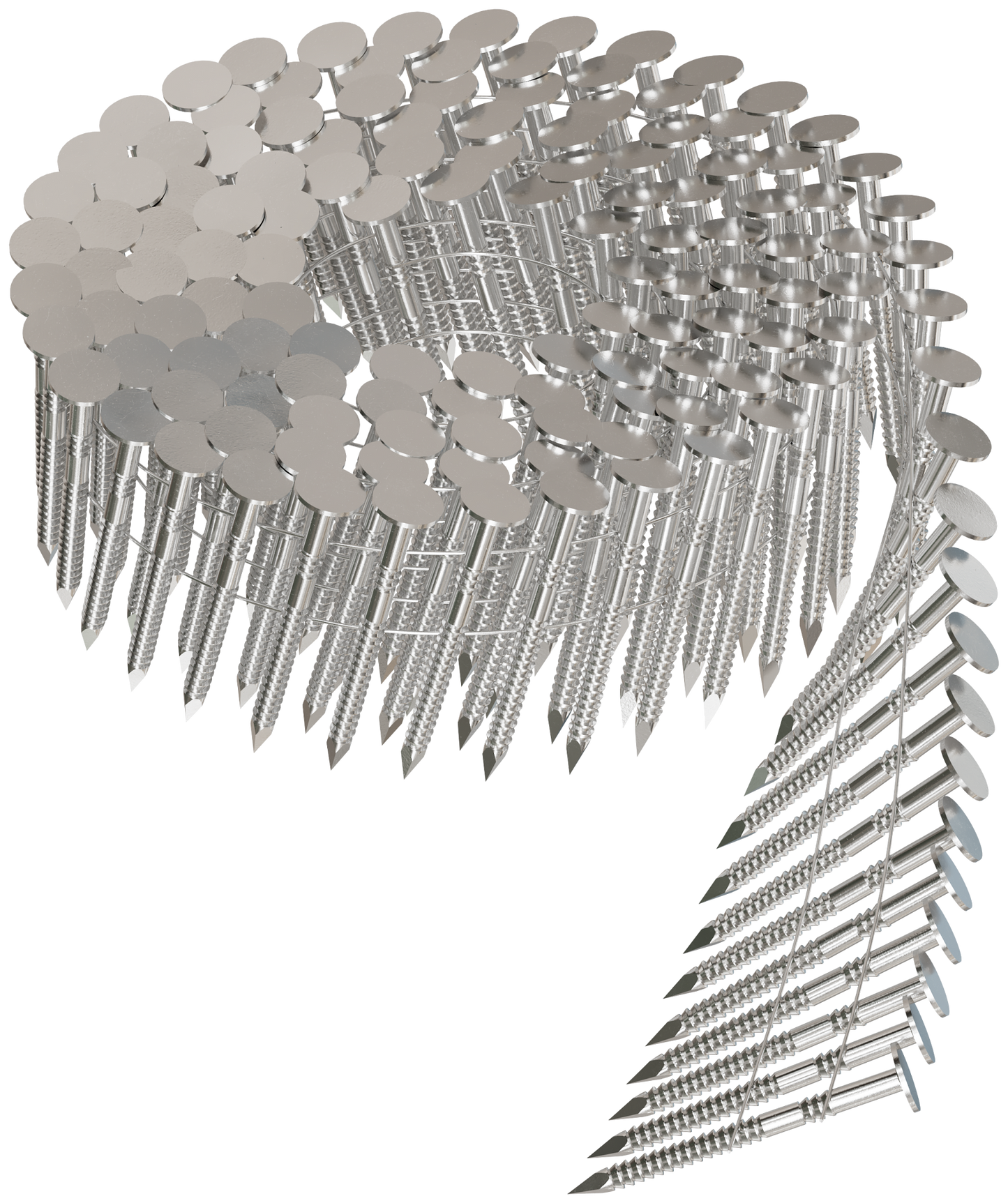 Simpson Strong-Tie T11A175RNJ 15° Wire Coil, Full Round Head, Ring-Shank Roofing Nail — 1-3/4 in. Type 316 (3600-Qty)