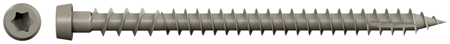 Simpson Strong-Tie DCU234SGR Deck-Drive™ DCU COMPOSITE Screw (Collated) — #10 x 2-3/4 in. Quik Guard® Gray (1000-Qty) (Pack of 100)