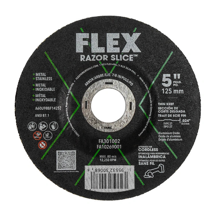 Hope Razor Disc Razor FLEX FA301002 5” RAZOR SLICE™ Cut-Off Disc–Todo Fuerte