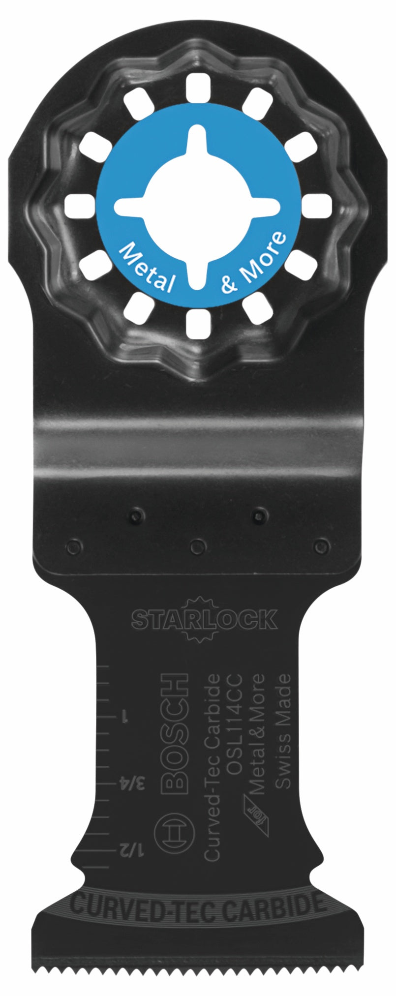 BOSCH OSL114CC Herramienta multiusos oscilante Starlock® de 1-1/4 pulg., hoja de carburo Curved-Tec de inmersión extrema