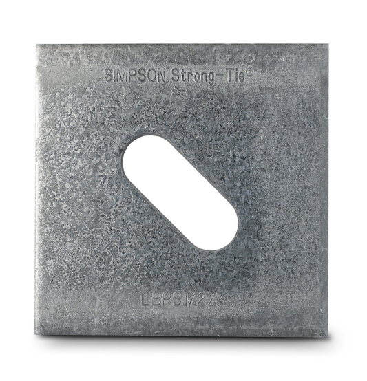 Simpson Strong-Tie LBPS 1/2Z LBPS 3 in. x 3 in. ZMAX® Galvanized Slotted Bearing Plate with 1/2 in. Bolt Dia. (Pack of 3000)
