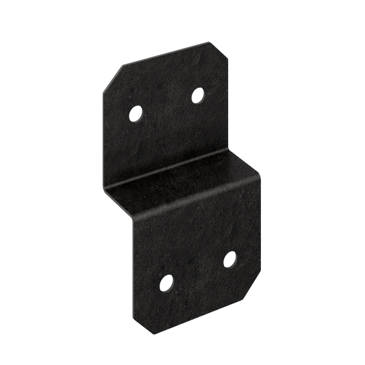 Simpson Strong-Tie APVDJT2R-6 Outdoor Accents® Avant Collection™ 5-in. ZMAX®, Black Powder-Coated Deck Joist Tie for Rough 2x (Pack of 12)