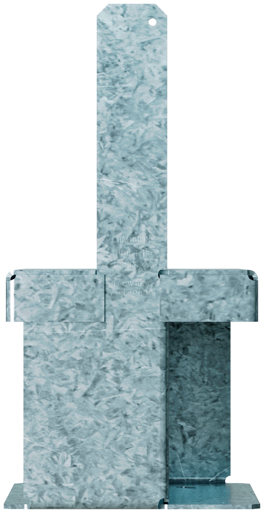 Simpson Strong-Tie PPB66-4Z PPBZ™ Porch Post Base for 6x6 Post and 4 in. Slab