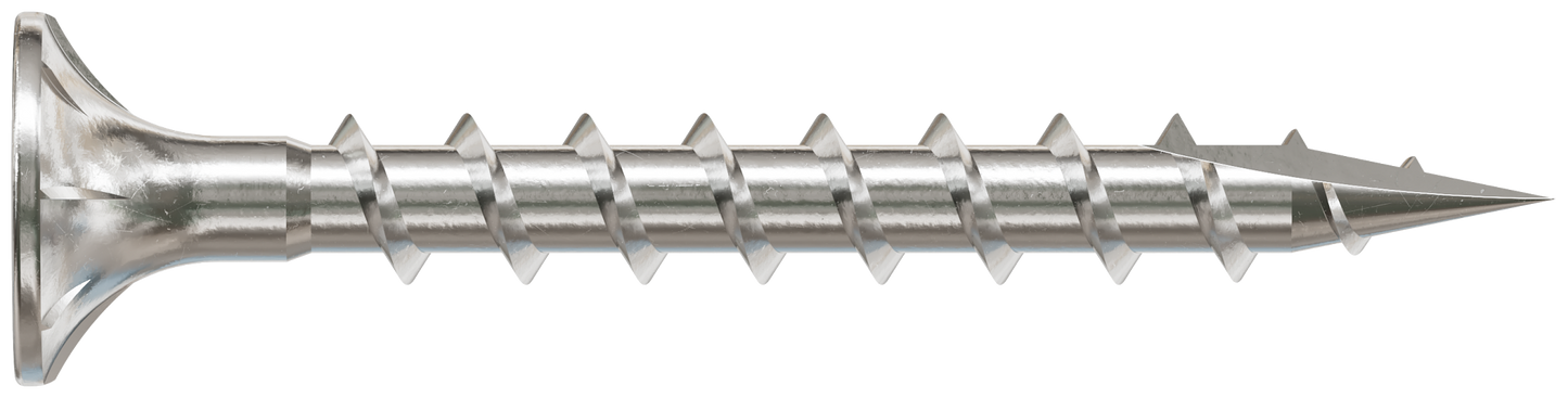 Simpson Strong-Tie T08C162WQC Fiber-Cement Screw — #8 x 1-5/8 in. #2 Square Wafer-Head, Type 316 (100-Qty) (Pack of 600)