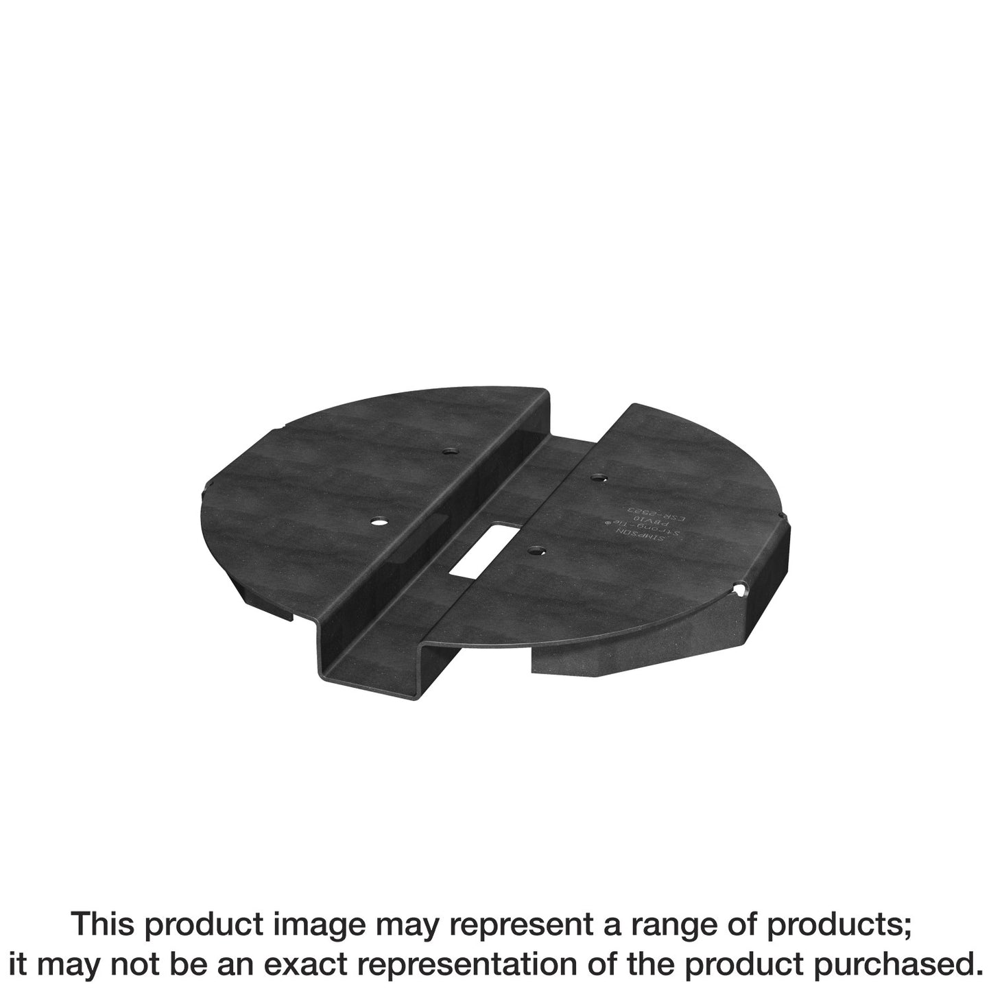 Simpson Strong-Tie PBV6PC PBV 6-in. Black Powder-Coated Hidden Standoff Post Base for Viga Post (Pack of 10)