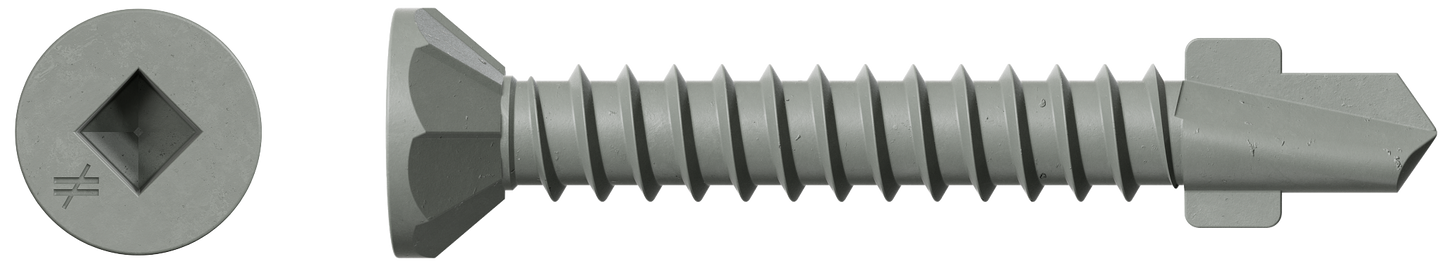 Simpson Strong-Tie CBSDQ138-5K CBSDQ Sheathing-to-CFS Screw — #10 x 1-3/8 in. #2 Square Undersized, Quik Guard® (5000-Qty) (Pack of 48)