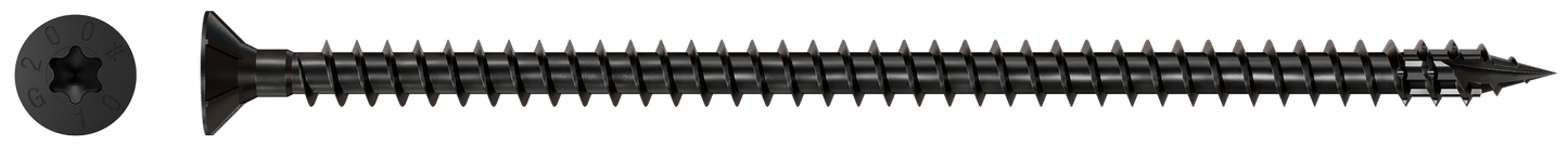 Simpson Strong-Tie SDCF10X200-R30 Strong-Drive® SDCF TIMBER-CF Screw — 0.390 in. x 7-7/8 in. T50, E-Coat® (30-Qty) (Pack of 6)