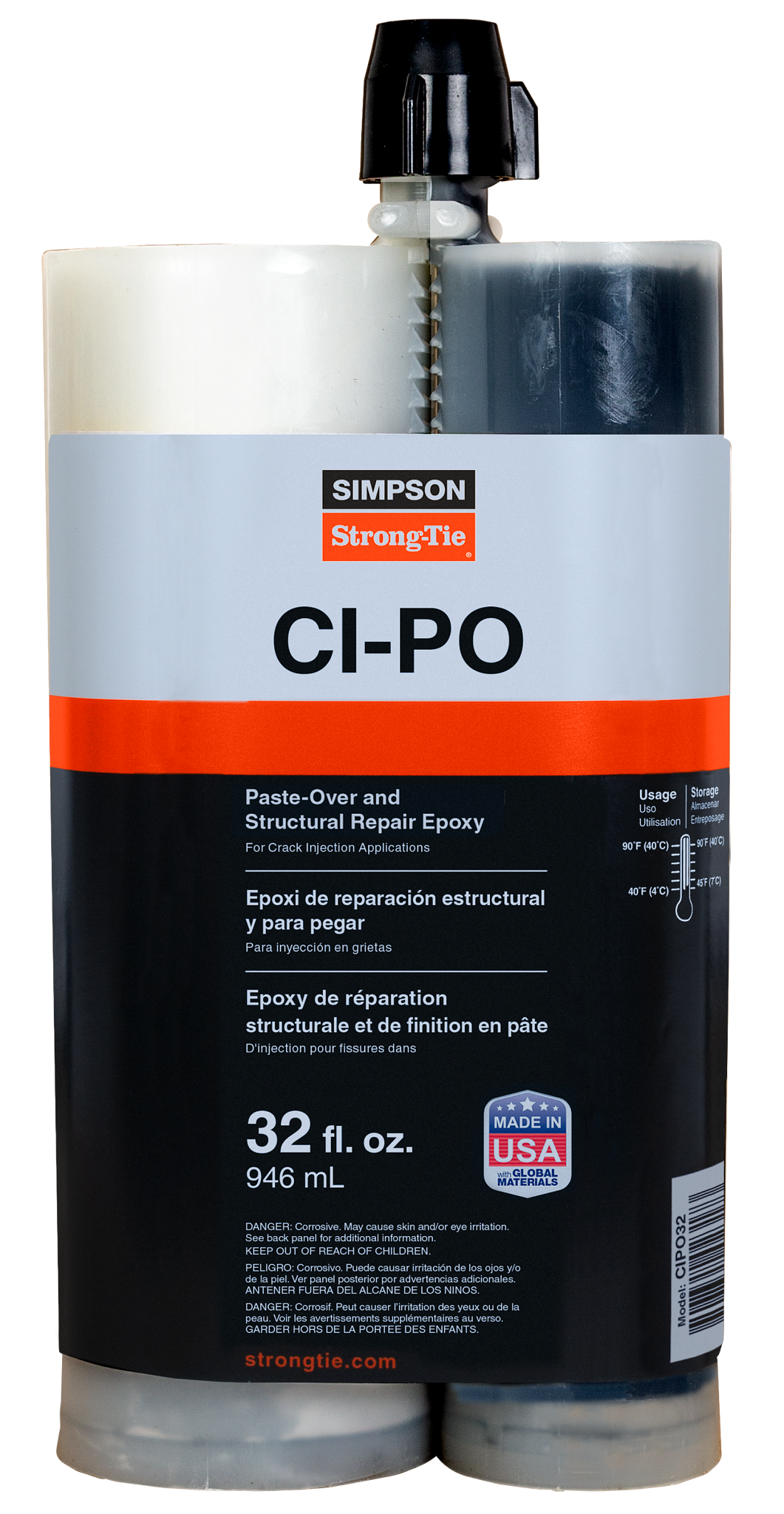 Simpson Strong-Tie CIPO32 CI-PO™ Paste-Over and Structural Repair Epoxy (32 oz.) (Pack of 5)