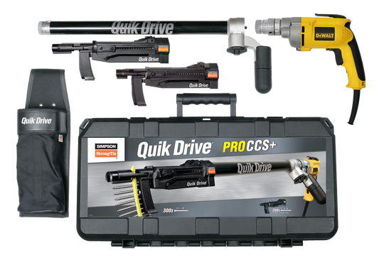 Simpson Strong-Tie PROCCS+D25K Quik Drive® PROCCS+ Multi-Purpose Combo System w/ DeWalt® 2500 RPM Screwdriver Motor (Pack of 60)