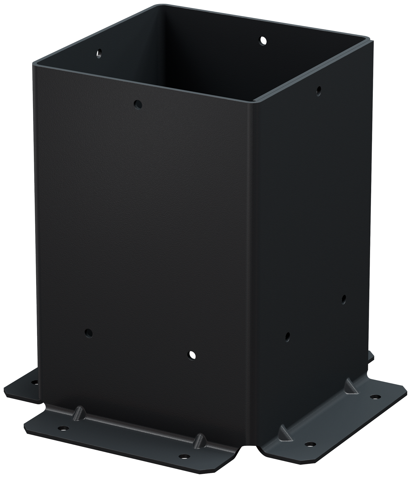Simpson Strong-Tie SAGE-B66-KT2 Outdoor Accents® Sage System™ Black Powder-Coated Post Base for 6x6 with Screws (2-Qty)