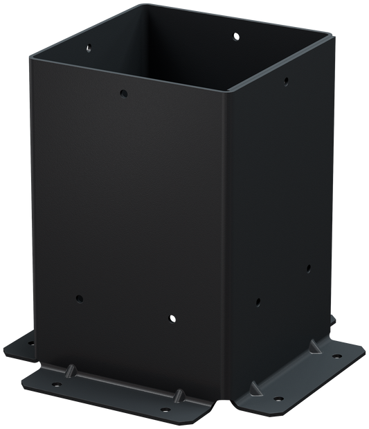 Simpson Strong-Tie SAGE-B66-KT2 Outdoor Accents® Sage System™ Black Powder-Coated Post Base for 6x6 with Screws (2-Qty) (Pack of 36)