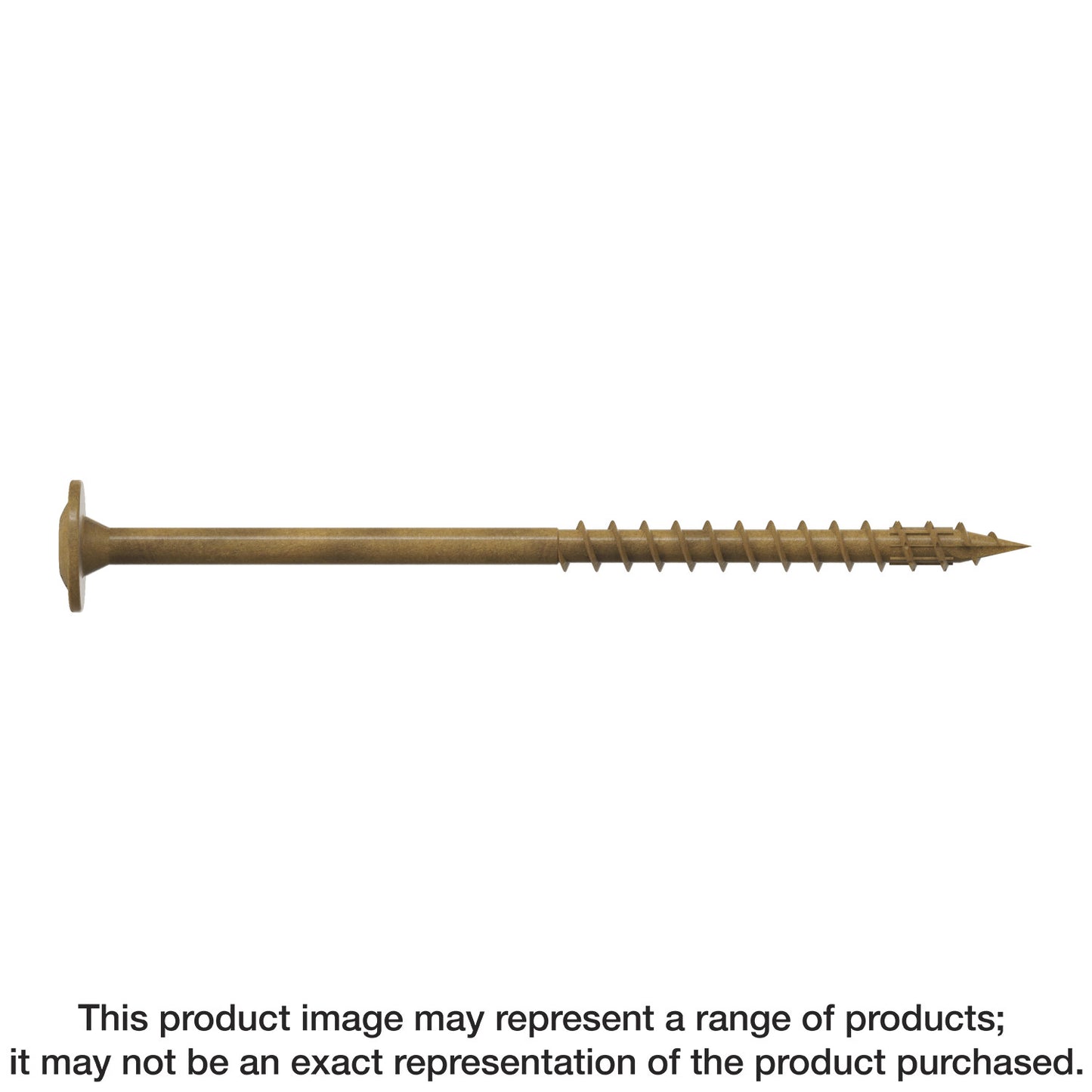 Simpson Strong-Tie CBT08300R50 Wafer-Head Construction Screw — #8 x 3 in. T20, Quik Guard®, Tan (50-Qty)