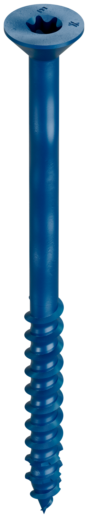 Simpson Strong-Tie TNT25334TF Titen Turbo™ — 1/4 in. x 3-3/4 in. 6-Lobe Flat-Head Concrete and Masonry Screw, Blue (100-Qty) (Pack of 360)