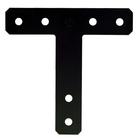 Simpson Strong-Tie 1212HTPC HTPC 12 in. x 12 in. 7-Gauge Black Powder-Coated Ornamental T Strap (Pack of 5)