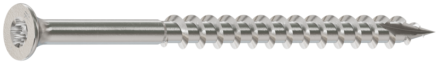 Simpson Strong-Tie T10300DT1 Bugle-Head Wood Screw, 6-Lobe Drive — #10 x 3-in. T25, Type 316 (1 lb.)
