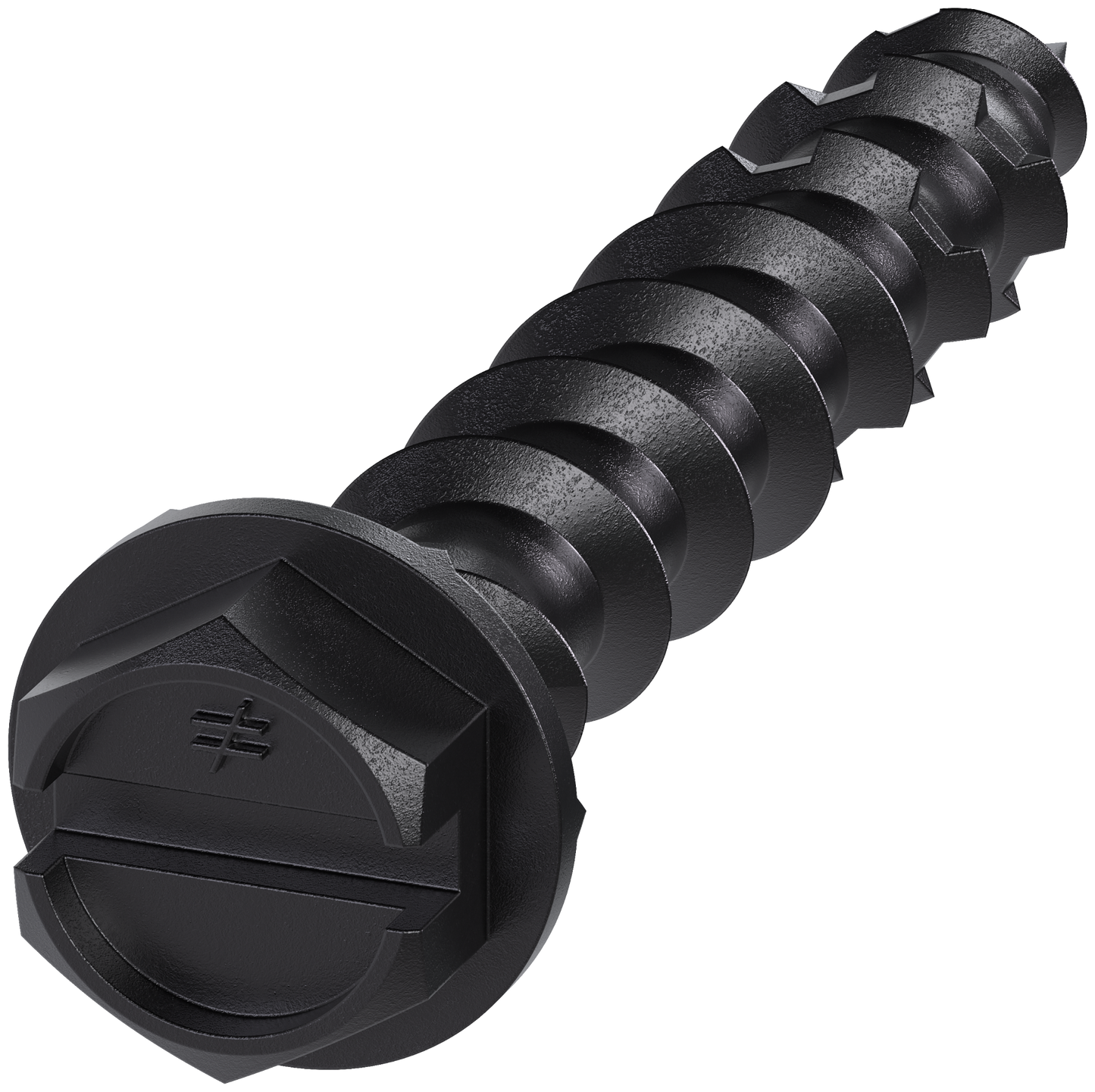 Simpson Strong-Tie TNTBL18114H Titen Turbo™ — 3/16 in. x 1-1/4 in. Hex-Head Concrete and Masonry Screw, Black (100-Qty) (Pack of 16)