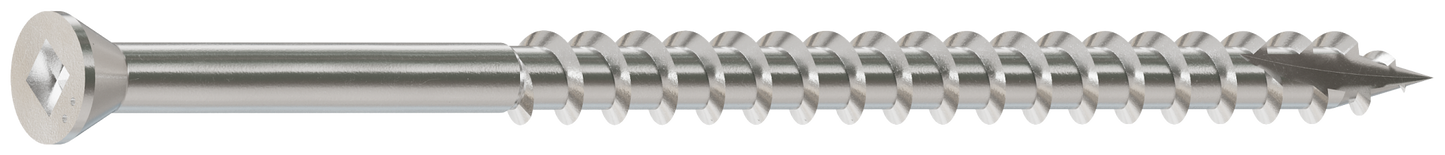 Simpson Strong-Tie S07C300FBP Trim-Head Screw, Square Drive — #7 x 3 in. #1 SQ, Type 305 (60-Qty) (Pack of 5)