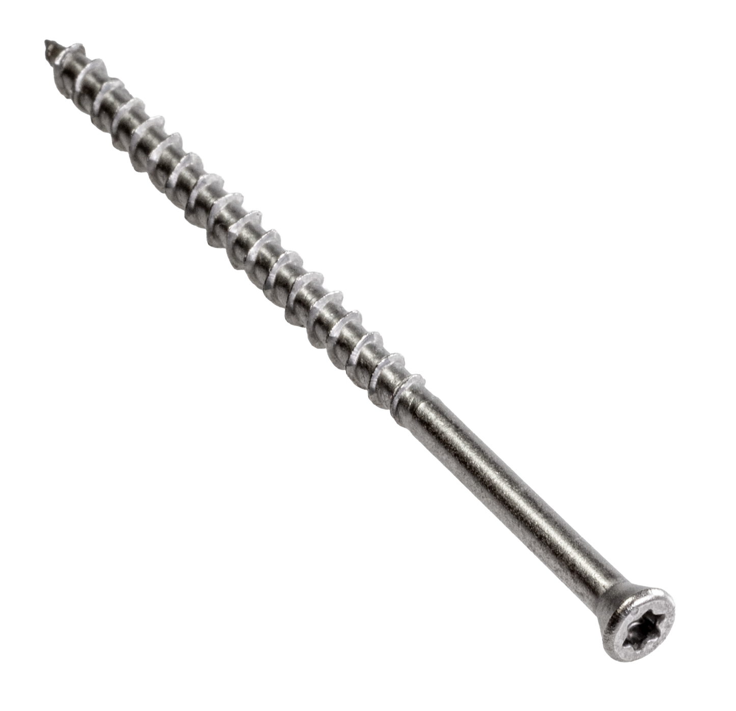 Simpson Strong-Tie T07300WP5 Deck-Drive™ DWP WOOD SS Screw — #7 x 3 in. T-15, Trim Head, Type 316 (5 lb.) (Pack of 6)