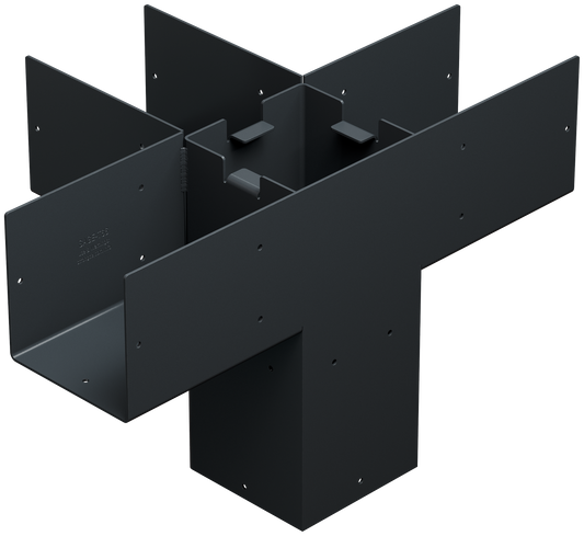Simpson Strong-Tie SAGE-T66-KT1 Outdoor Accents® Sage System™ Black Powder-Coated Middle-T Connector for 6x6 with Screws