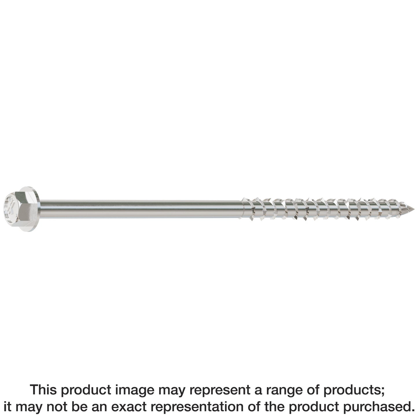 Simpson Strong-Tie SDWH19500SS-R10 Strong-Drive® SDWH™ TIMBER-HEX SS Screw — 0.185 in. x 5 in. 5/16 Hex, Type 316 (10-Qty) (Pack of 6)