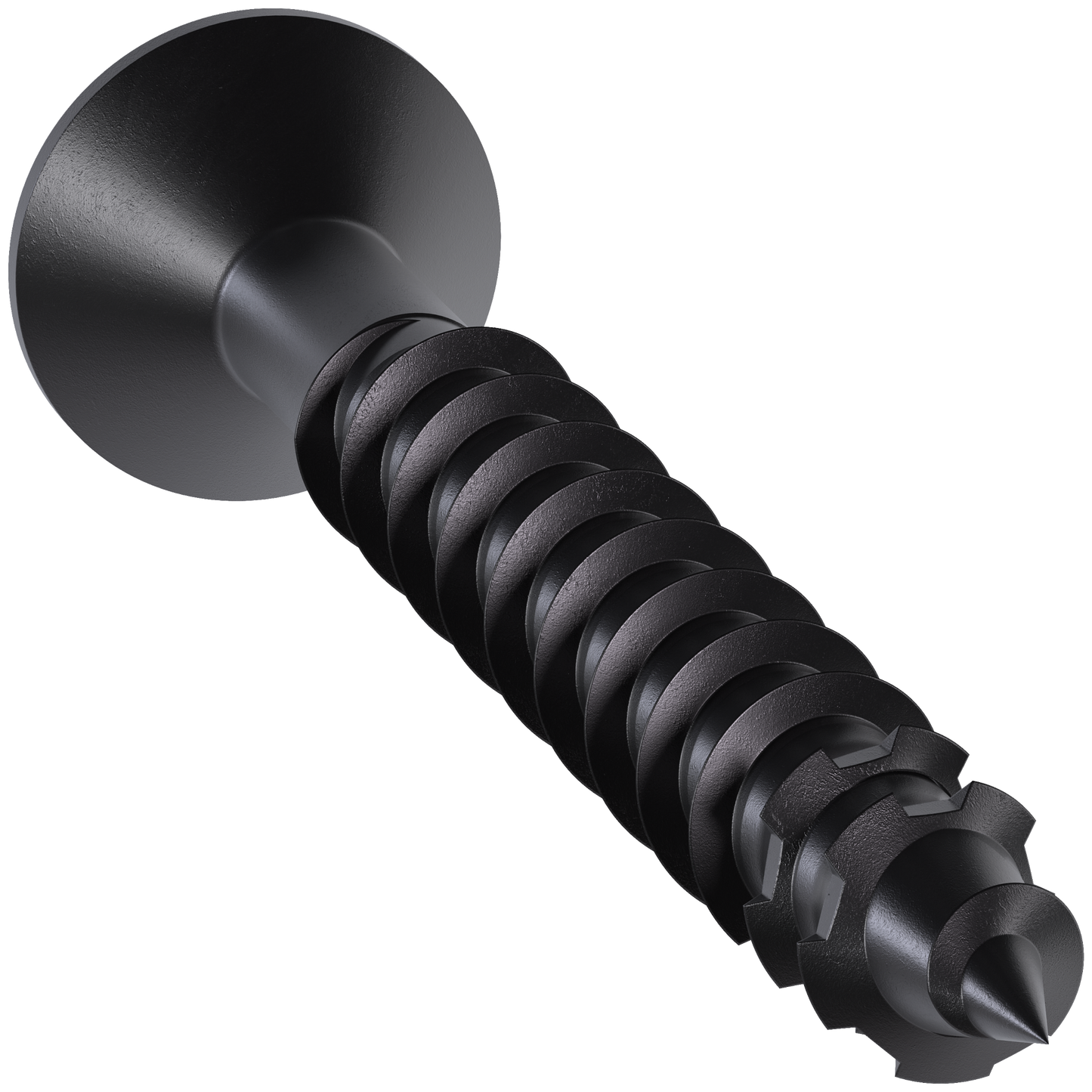 Simpson Strong-Tie TNTBL25214TF Titen Turbo™ — 1/4 in. x 2-1/4 in. 6-Lobe Flat-Head Concrete and Masonry Screw, Black (100-Qty)