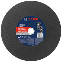 Disco abrasivo aglomerado BOSCH CWPS1M1400 de 14 pulg., 5/32 pulg., 1 pulg., tipo mandril 1A (ISO 41), grano 24, para corte de metal